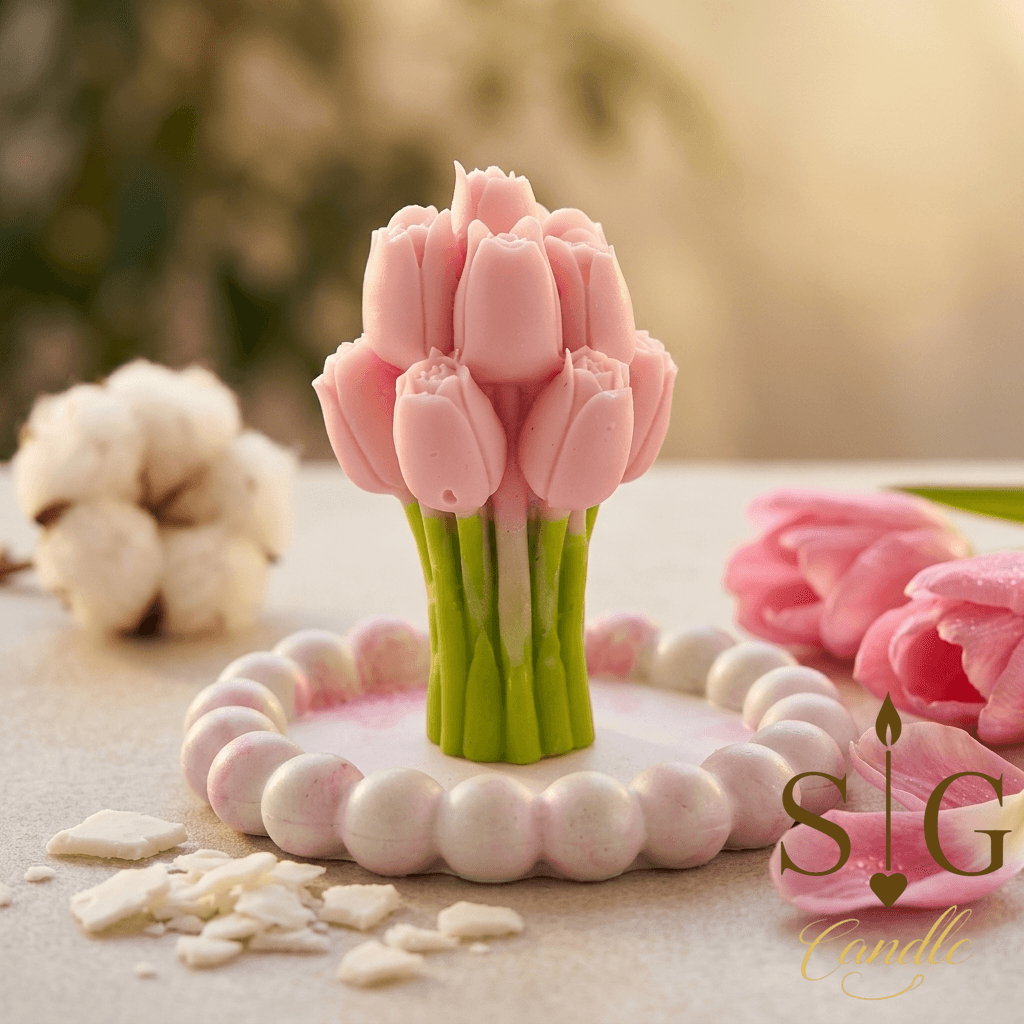 Vela Escultórica Tulipán Primavera – imagen 2
