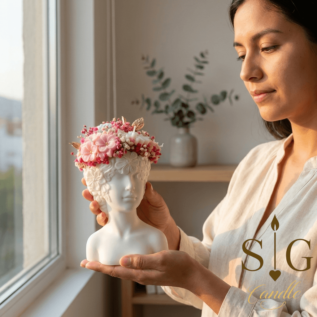 Vela Escultórica Busto Clásico – imagen 2